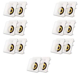 Acoustic Audio by Goldwood - HD-650 in Wall 6.5" Speakers Home Theater Surround Sound 7 Pair Pack - Paintable White
