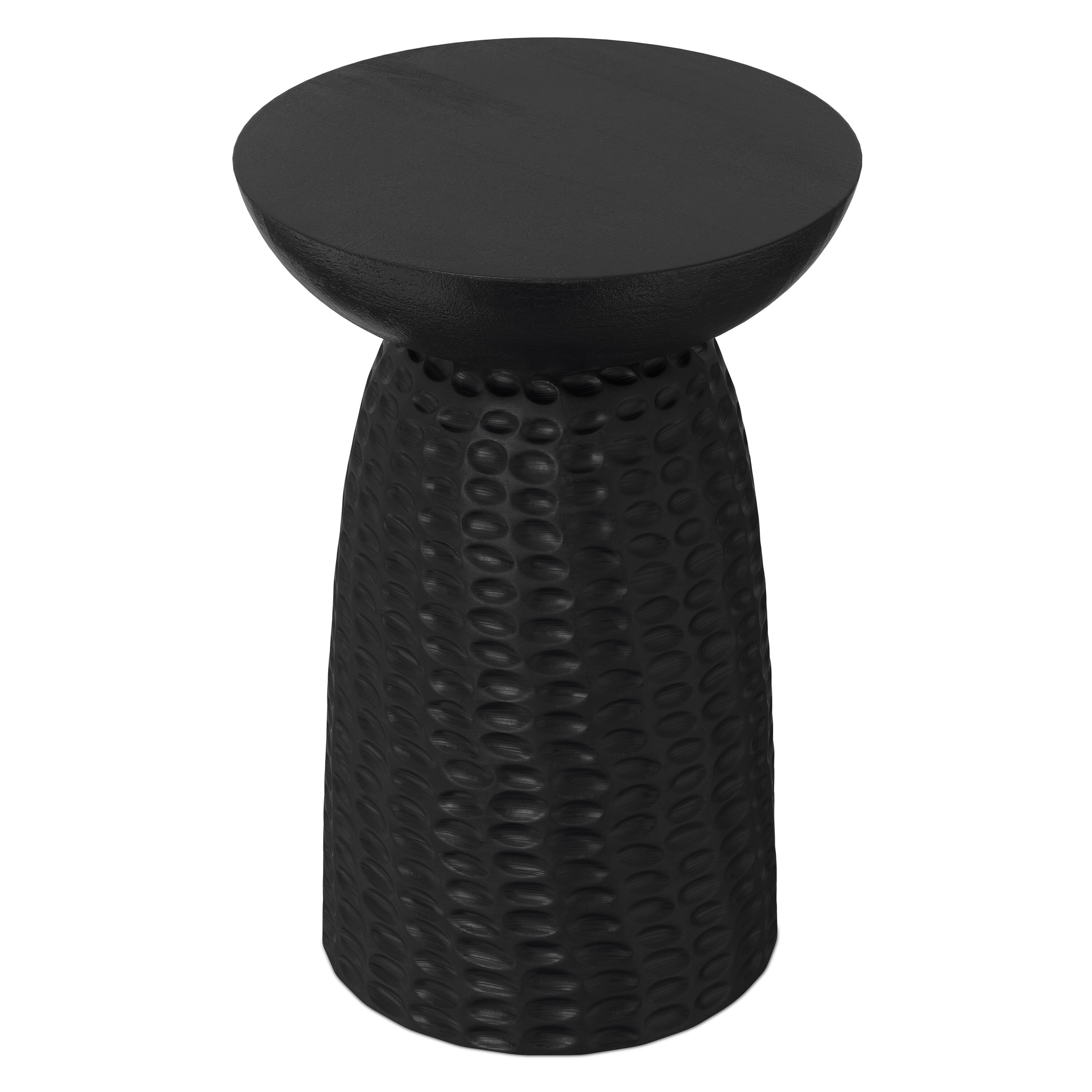Alt View 4. Simpli Home - Boyd 16 inch Wide Solid Mango Contemporary Tall Accent Table in Black, Assembled - Black.