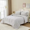 Front. Bestier - Queen Comforter Set for Kids and Teens – 3 Pcs All-Season Bedding with Skin-Friendly Lightweight Quilt & 2 Pillowcases - White.