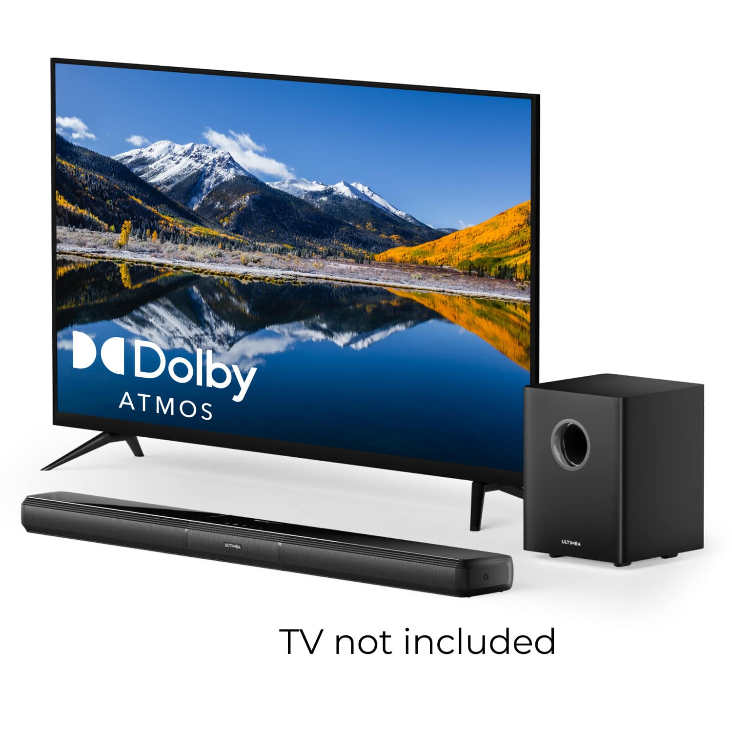 Ultimea - Apollo S80 5.1ch Sound Bar with Dolby Atmos,Subwoofer,Detachable Soundbar,RGB Light,320W,HDMI eARC/OPT/AUX/BT - Blaxk