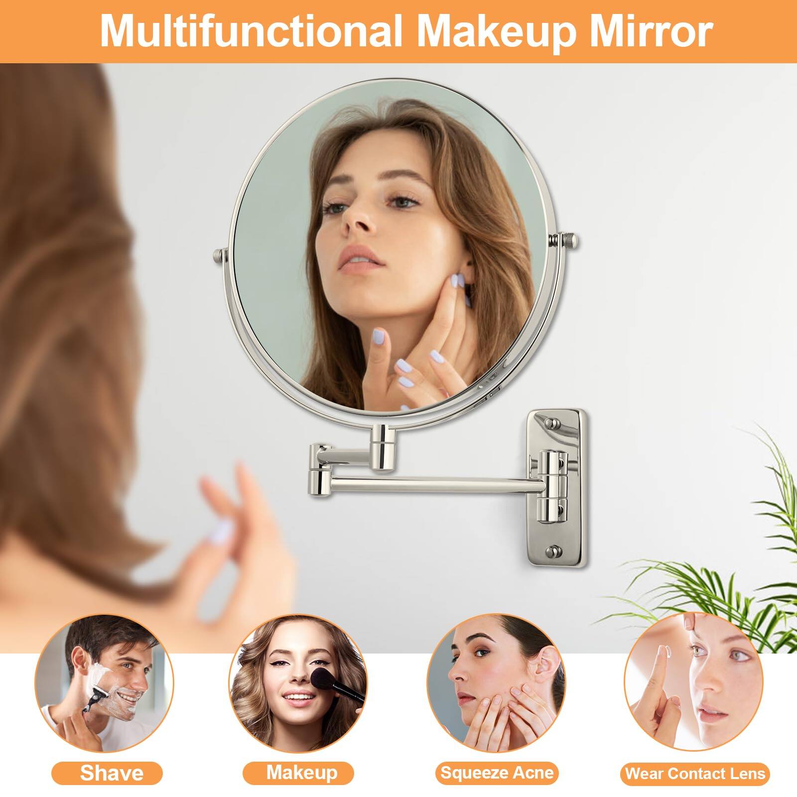 Multifunctional Makeup Mirror

- Shave
- Makeup
- Squeeze Acne
- Wear Contact Lens
