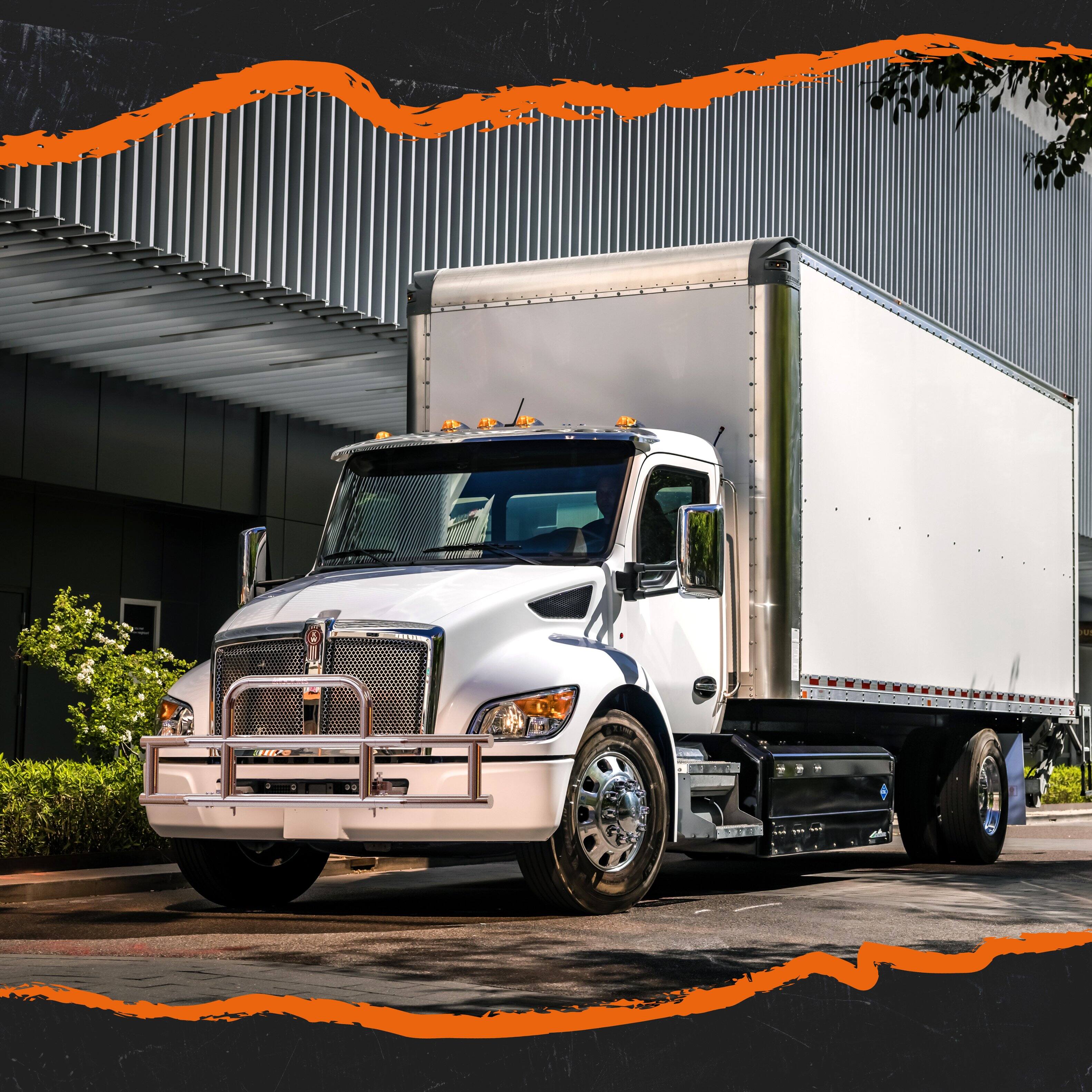 Alt View 4. Mockins - Folding Front Bumper Guard Brackets for Kenworth New Models T660/T680 2021-2025 (Brackets ONLY).