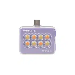 NANLITE - cookie Warm White USB-C Mini Square LED Light, Lavender
