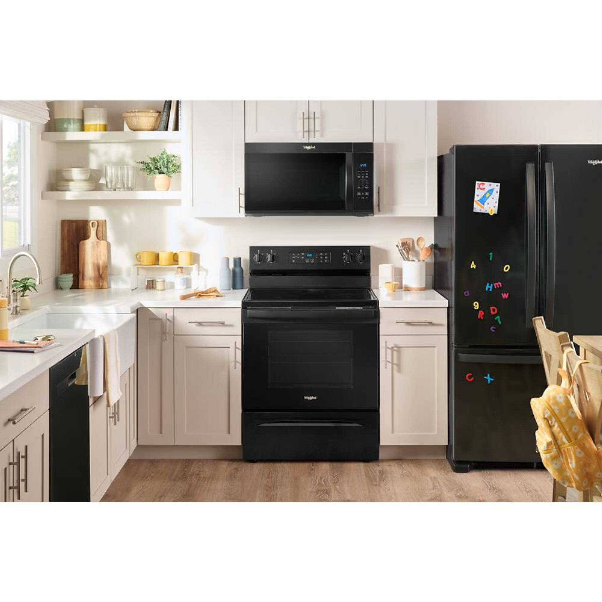 Alt View 1. Whirlpool - 1.7 Cu. Ft. Over-the-Range Microwave with 1000-Watts Cooking Power - Black.