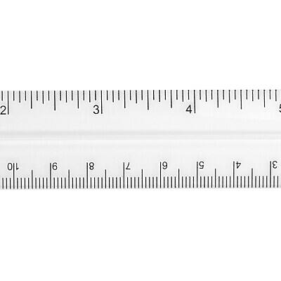 Alt View 5. Westcott - Westcott Shatterproof 6" Plastic Standard Ruler, Clear (45016)) - Clear.