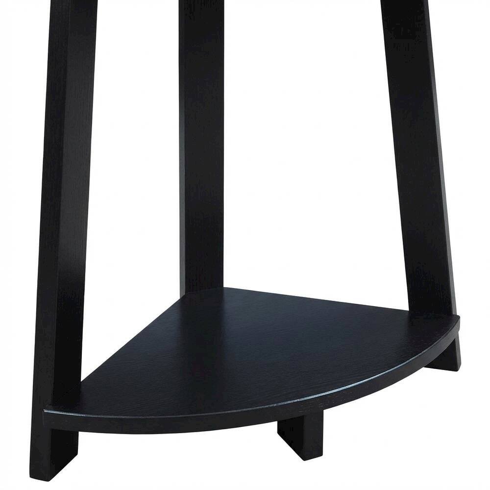 Left. FurniFact - Black 5-Tier Corner Bookcase with Modern Design and Durable MDF Construction - Black.