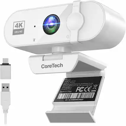4K Ultra HD
CoreTech
Webcam Model No.: AC310
Input: DC 5V 0.5A
MMD (Shanghai) Electronics Technology Co., Ltd.
No. 525 Yuanjiang Road, Room 107, Building 17, Minhong District, Shanghai, China
Made in China
SN: AC310BHR8120001