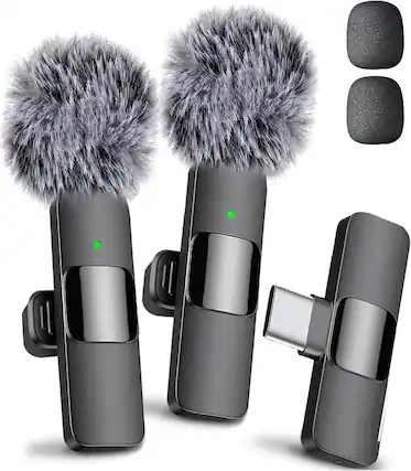 Front. METALTON - latest Model Microphone For Ipad Android Lavalier Video Recording Crystal With c Podcast iphone 14 Below - iPhone 15+ & Androids (USB-C).