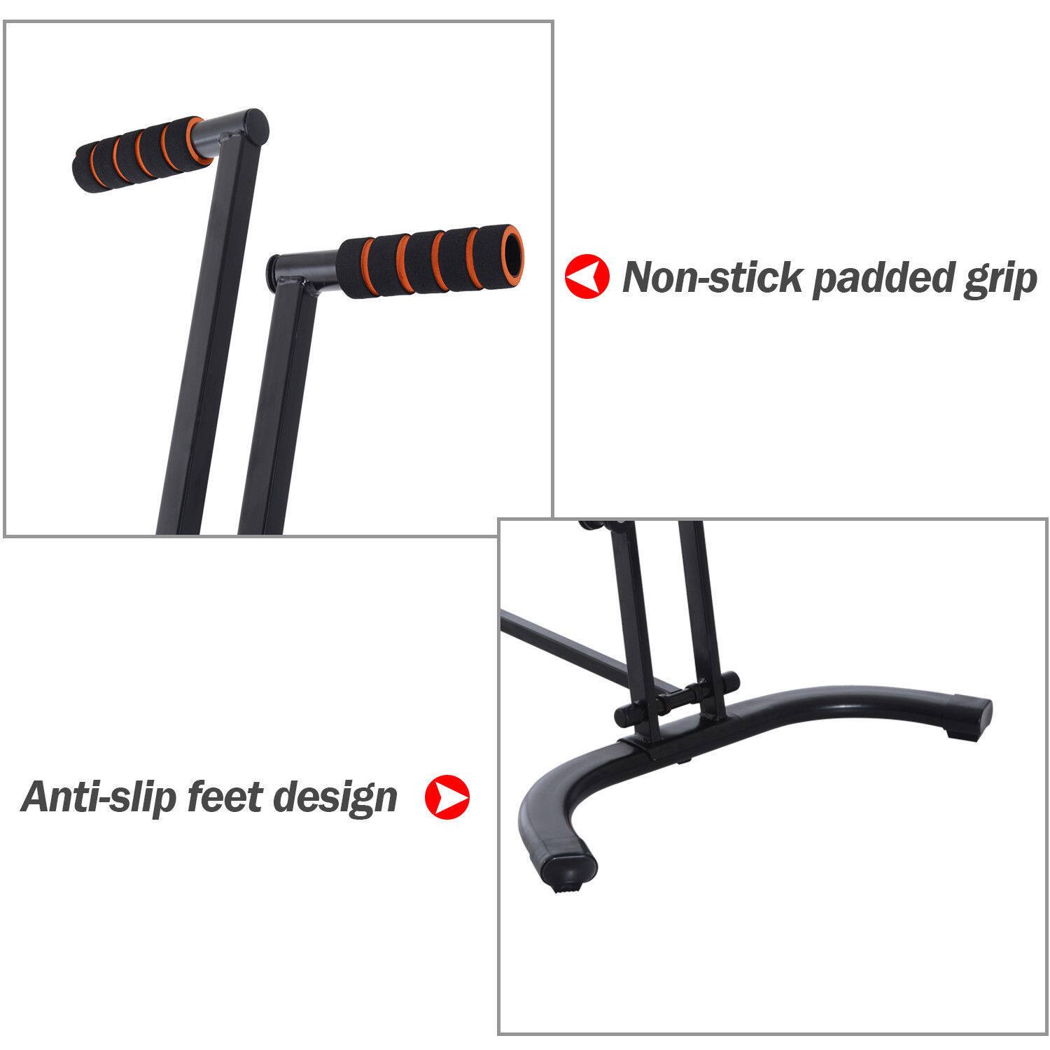 The corrected text from the image is:

- Non-stick padded grip
- Anti-slip feet design