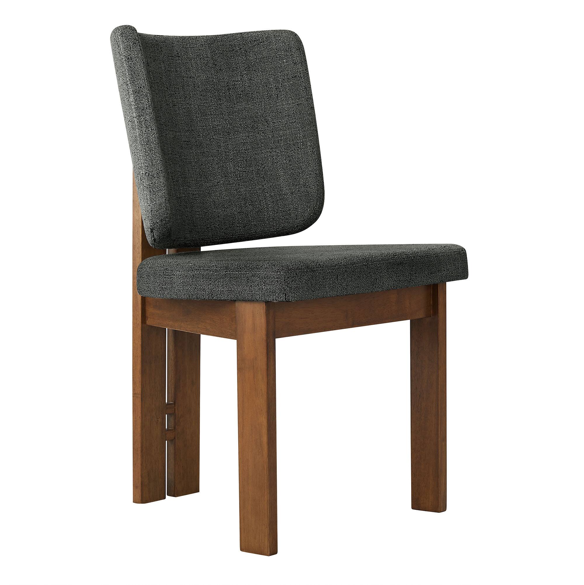 Back. Modway - Alba Armless Upholstered Dining Chairs Set Of 2 by Modway - Gray.