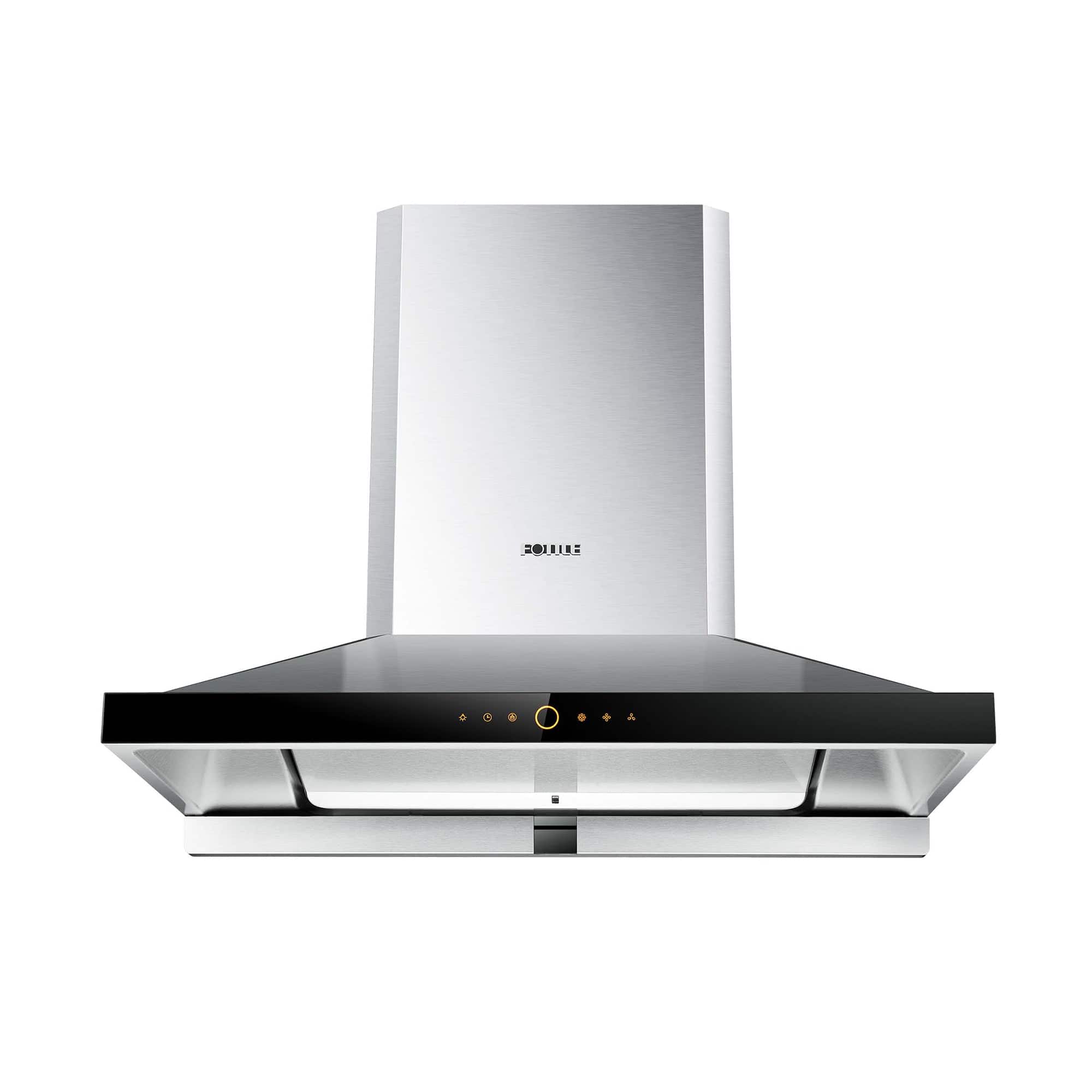 Front. FOTILE - FOTILE 36" 1000 CFM Wall Mount Range Hood with Touchscreen in Stainless Steel - stainless steel.
