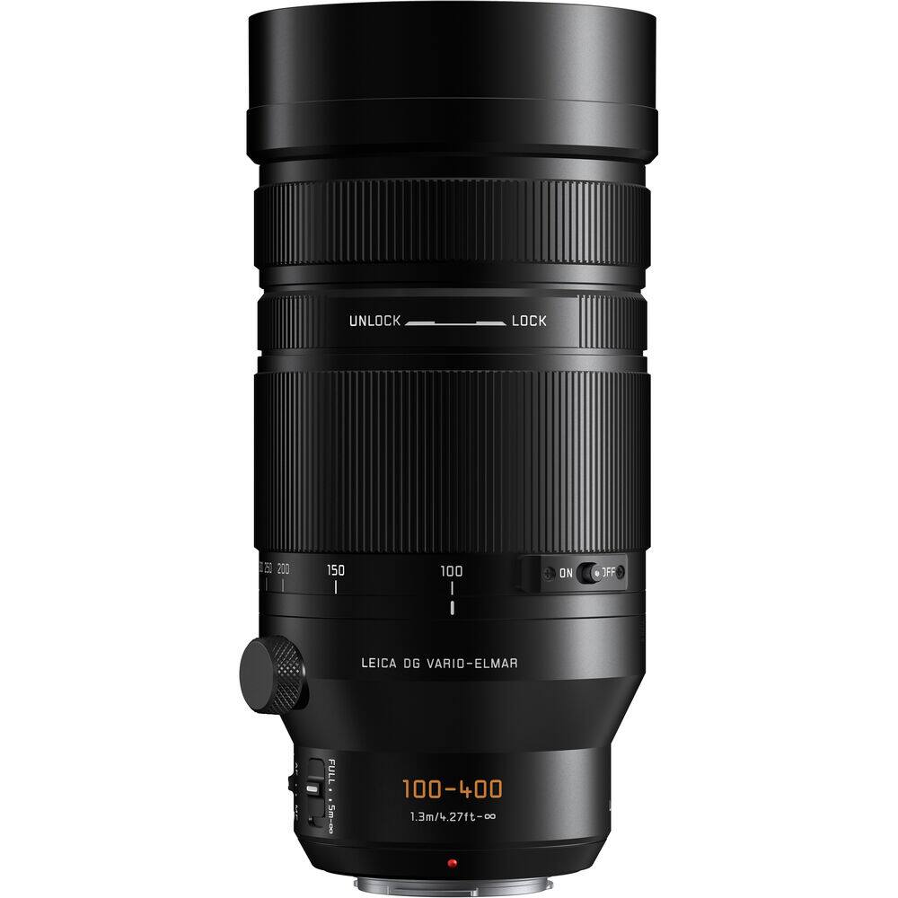 UNLOCK LOCK  
100 150 200  
ON OFF  
LEICA DG VARIO-ELMAR  
100-400  
1.3m/4.27ft-∞  
FULL