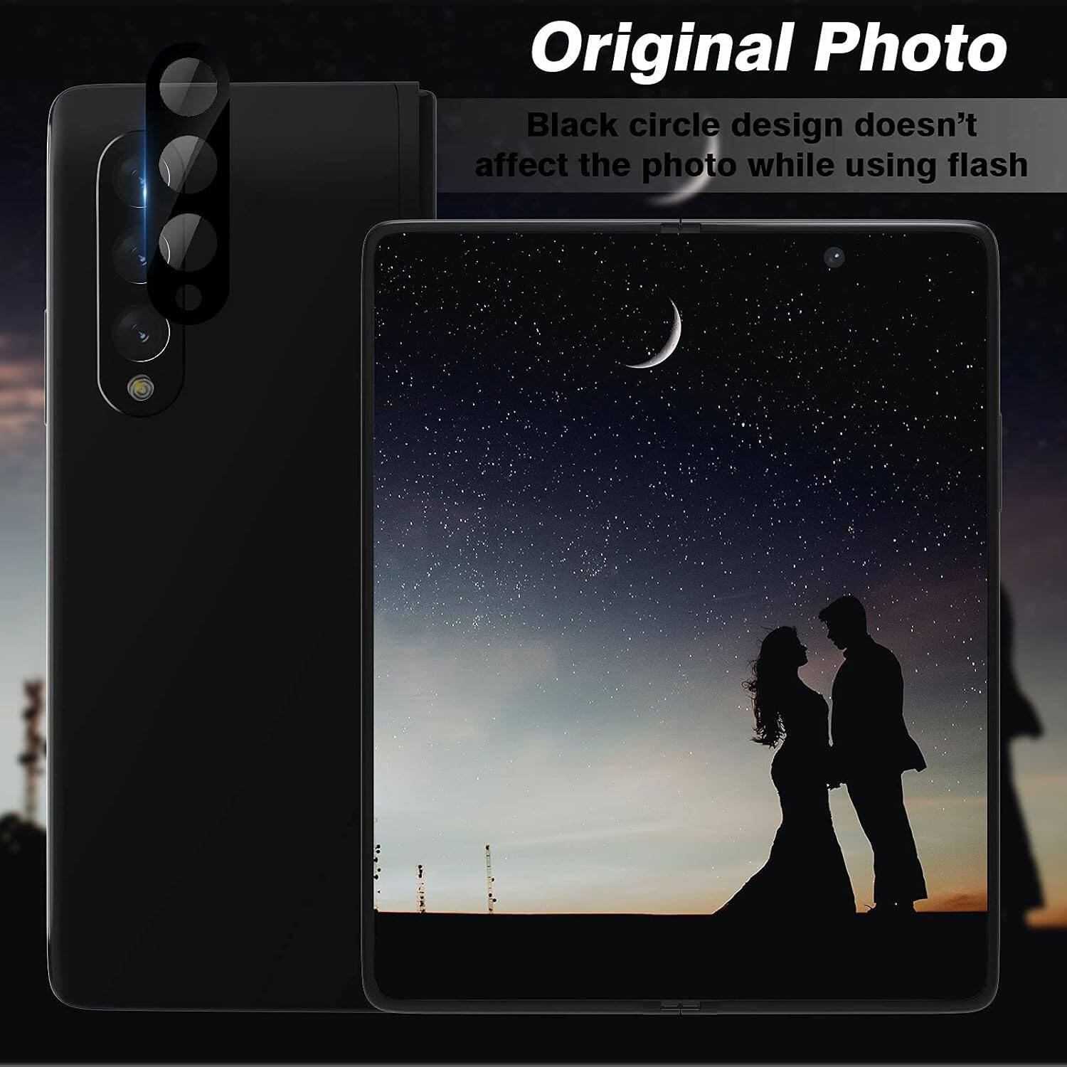 Original Photo

Black circle design doesn't affect the photo while using flash