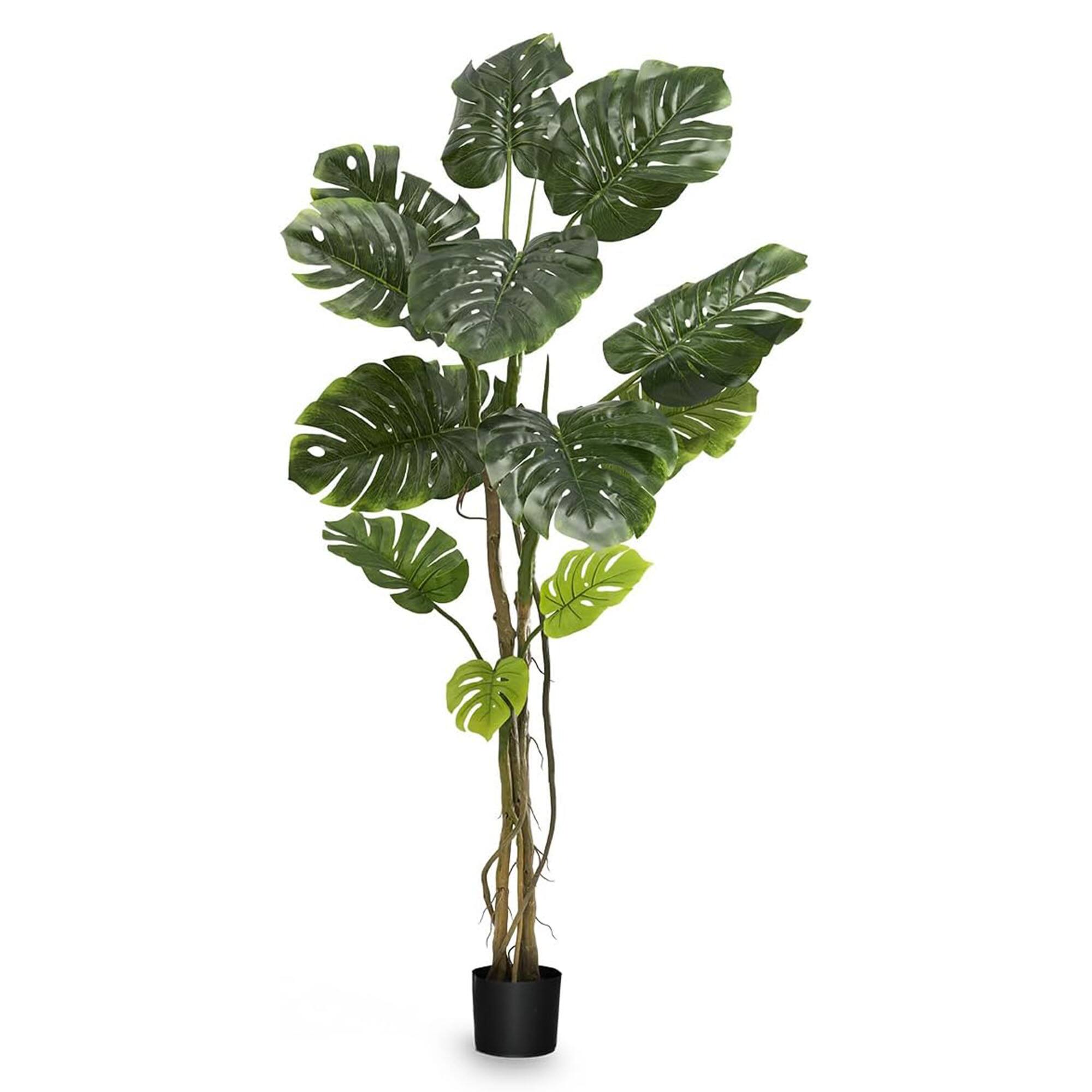 Maia Shop - Artificial Monstera Tropical Palm Tree Home Decoration, 72 Inches - Green