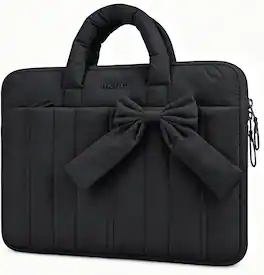 mosiso - Puffy Laptop Sleeve 13-13.3 Inch, Laptop Carrying Case with Handle for MacBook Air Pro Neo 13 14 HP Dell ASUS Lenovo - Black