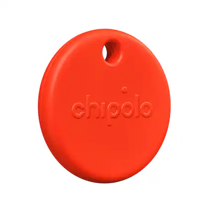 Front. Chipolo - POP Tracker Tag with Bluetooth, Call Your Phone, Out of Range Alert, Apple Find My & Android Find Hub Compatible - Red.