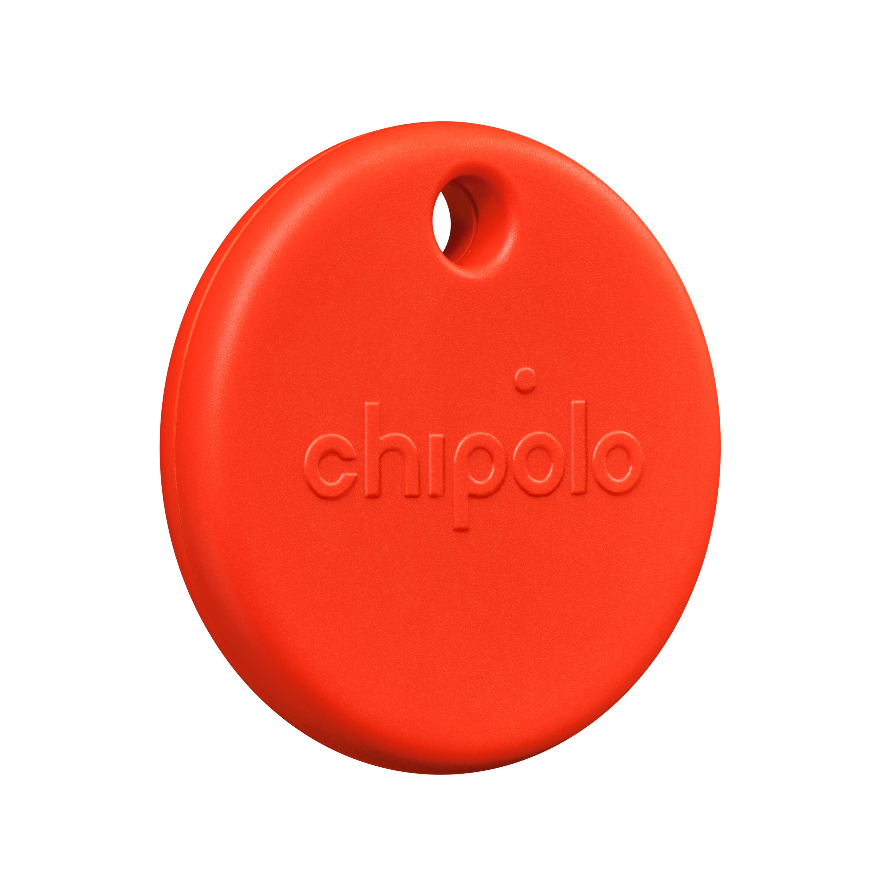 Front. Chipolo - POP Tracker Tag with Bluetooth, Call Your Phone, Out of Range Alert, Apple Find My & Android Find Hub Compatible - Red.