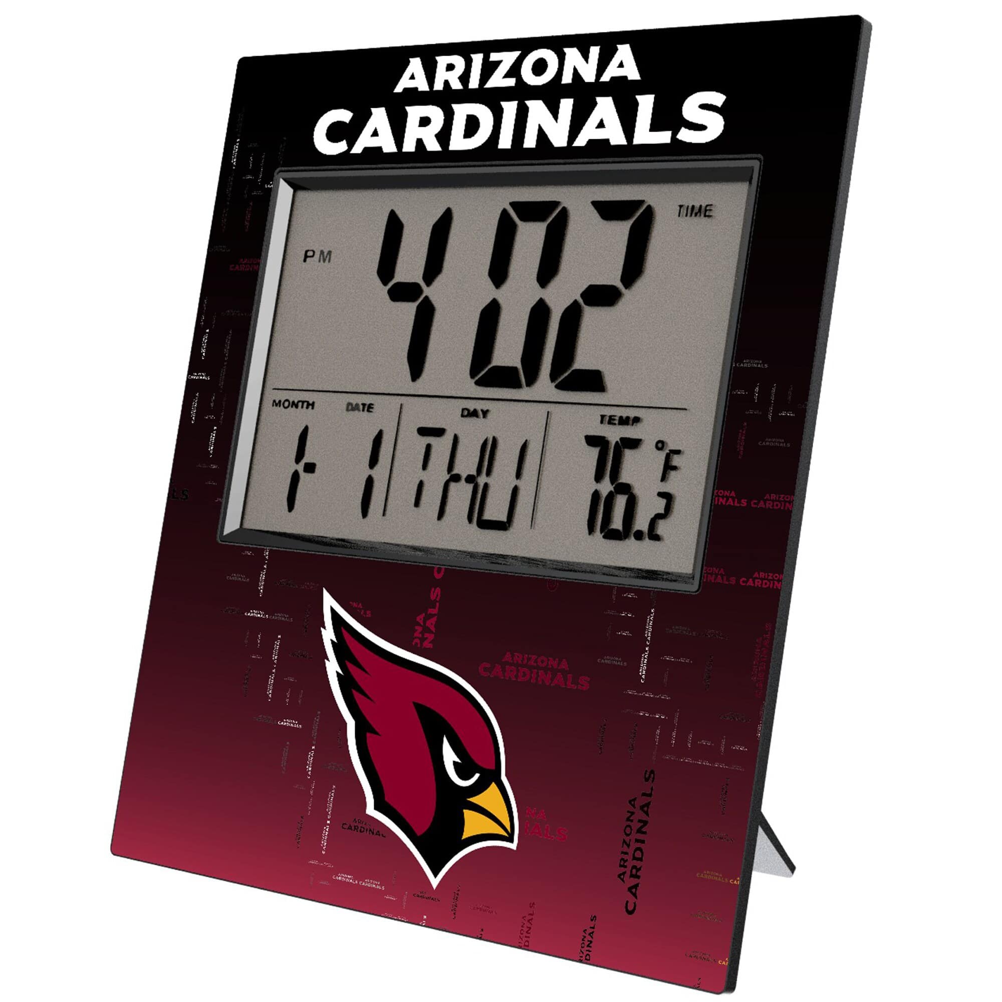ARIZONA CARDINALS

TIME 4:02 PM

MONTH 11 DATE 1 DAY THU TEMP 76°F

ARIZONA CARDINALS