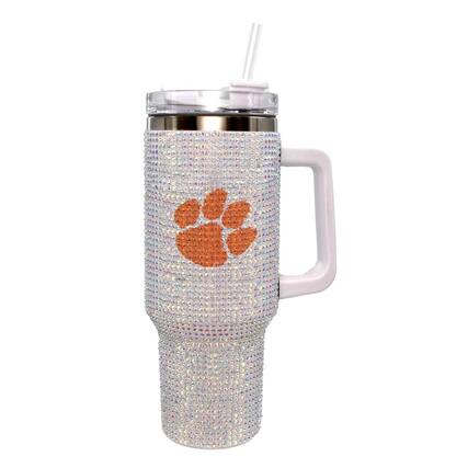 Front. The Memory Company - Clemson Tigers 40oz. Bling Colossal Tumbler - Multicolor.