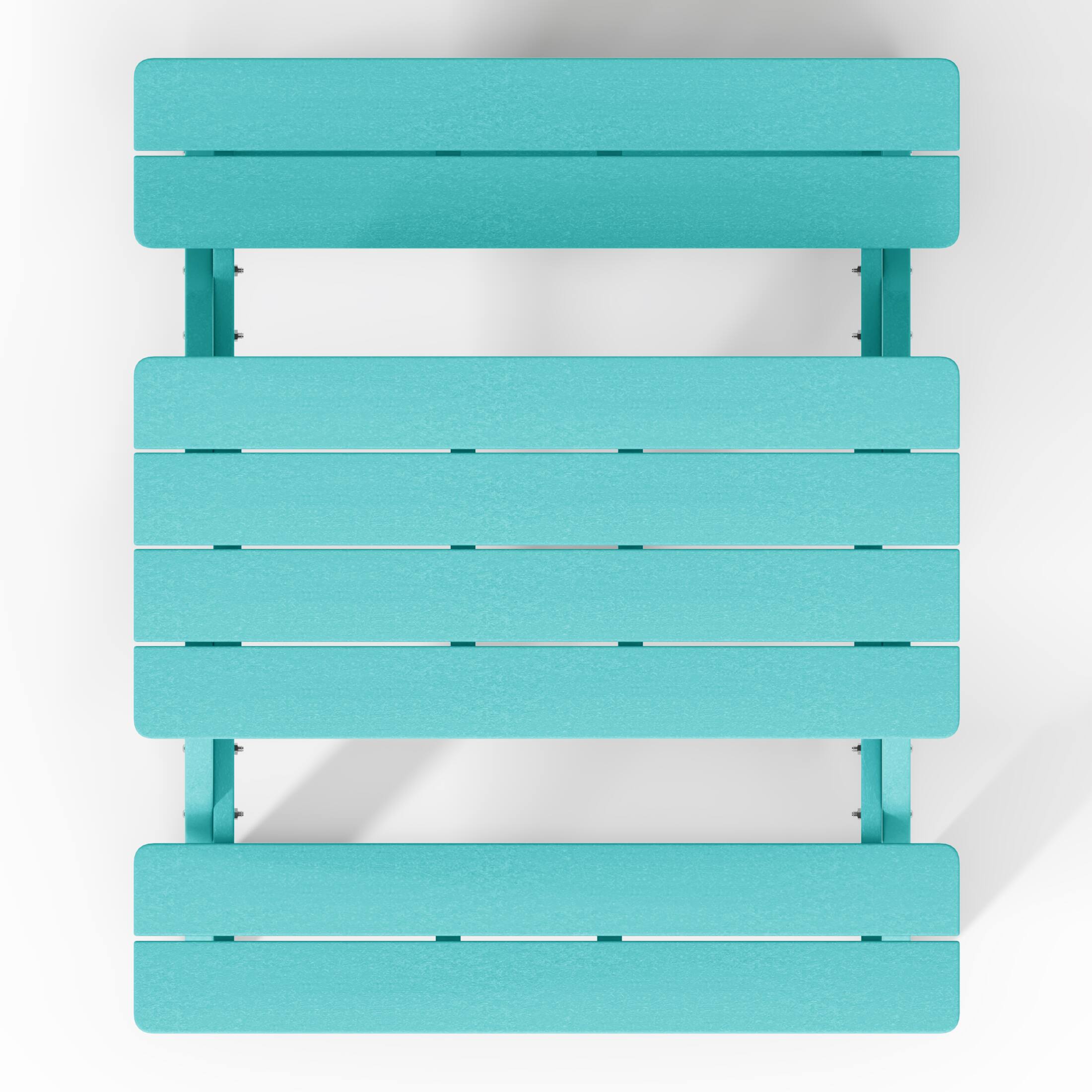 Alt View 1. WestinTrends - WestinTrends Malibu Outdoor Patio Kids HDPE Plastic Picnic Bench Table - Turquoise.