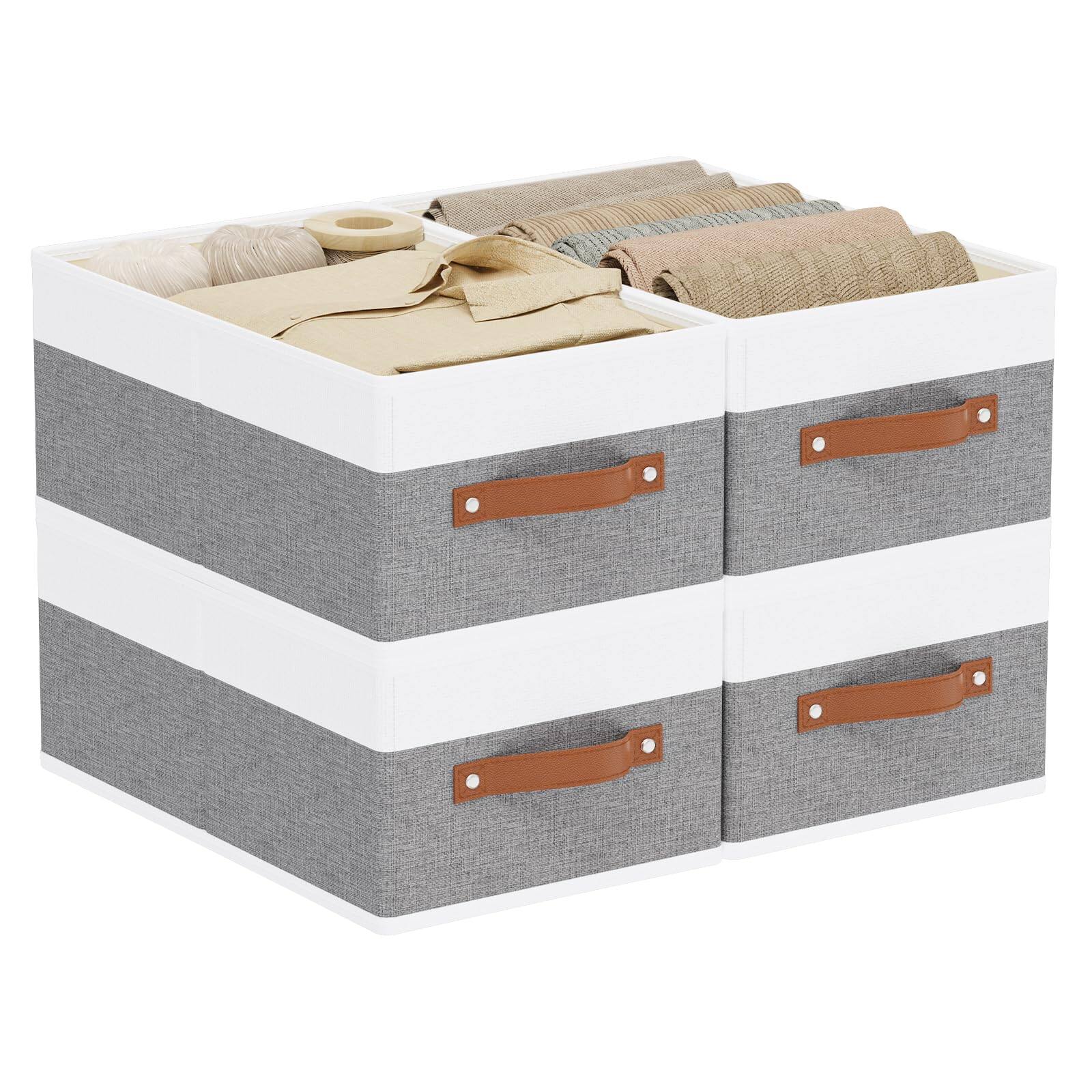 White/Grey Large -4 Pack