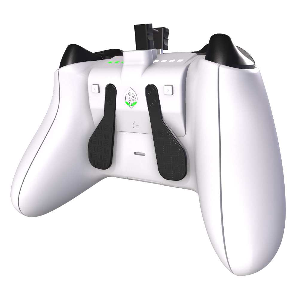 Left. Collective Minds - Strike Pack Dominator 2 Back Paddle adapter for standard Series X | S and Xbox One Controllers - White.
