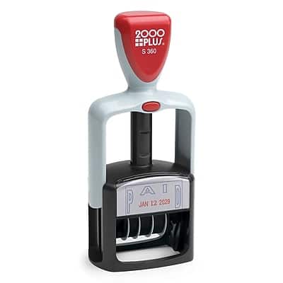 Photos - Accessory A&D 2000 Plus - Paid Rectangle Dater Stamp, Blue and Red Ink, 1 3/4" x 1 1/4" - Multicolor 514029
