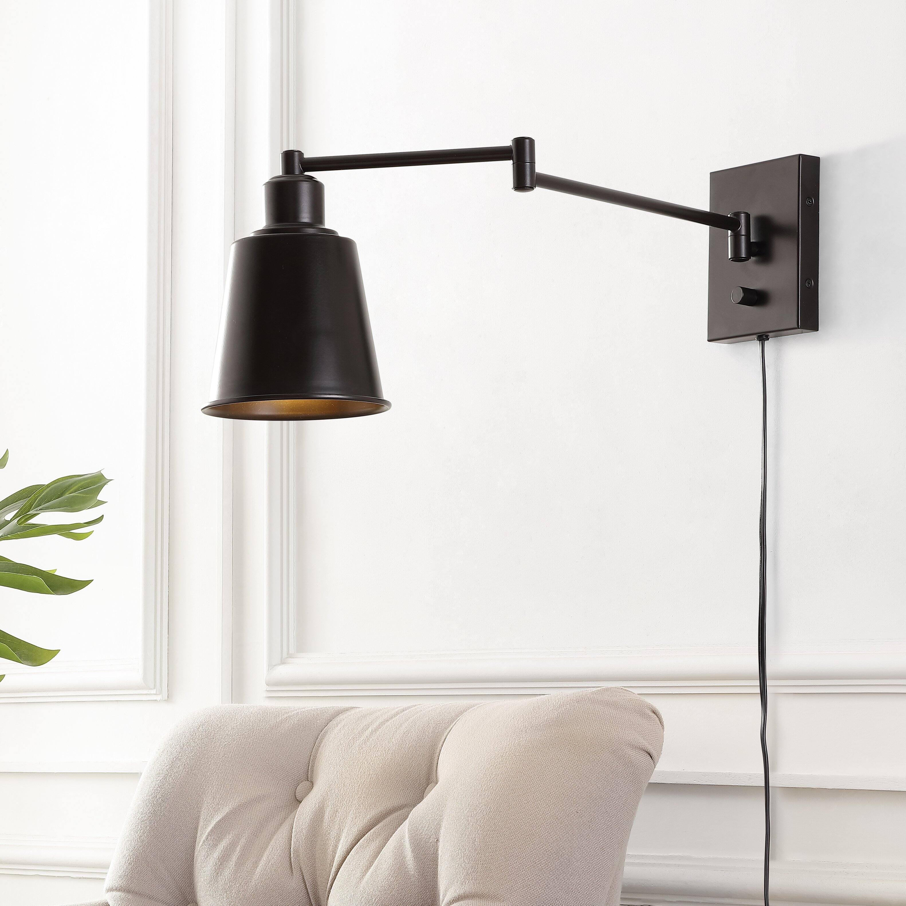 Alt View 1. Jonathan Y - Cary 5.75" Iron Contemporary Swing Arm LED Wall Sconce, Oil Rubbed Bronze - Oil Rubbed Bronze.