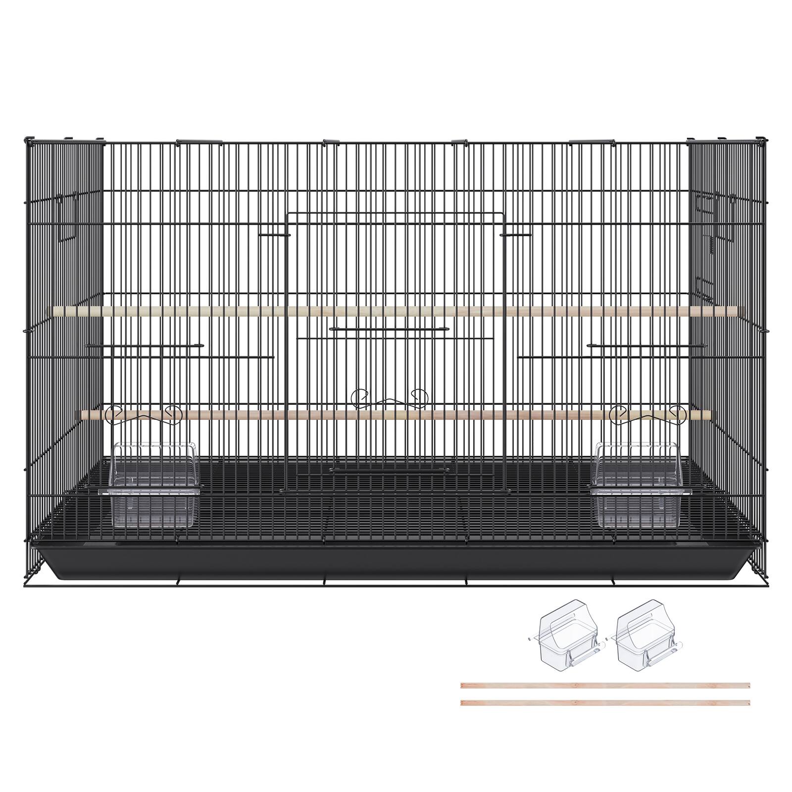 Alt View 5. VEVOR - 30 inch Bird Cage, Metal Large Parakeet Cages for Cockatiels Small Parrot Budgies Lovebirds Canaries, Pet Bird Cage.