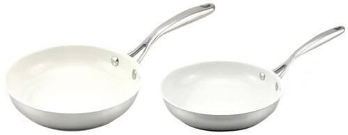 Front Standard. Kevin Dundon - 2-Piece Skillet Set - Stainless-Steel.