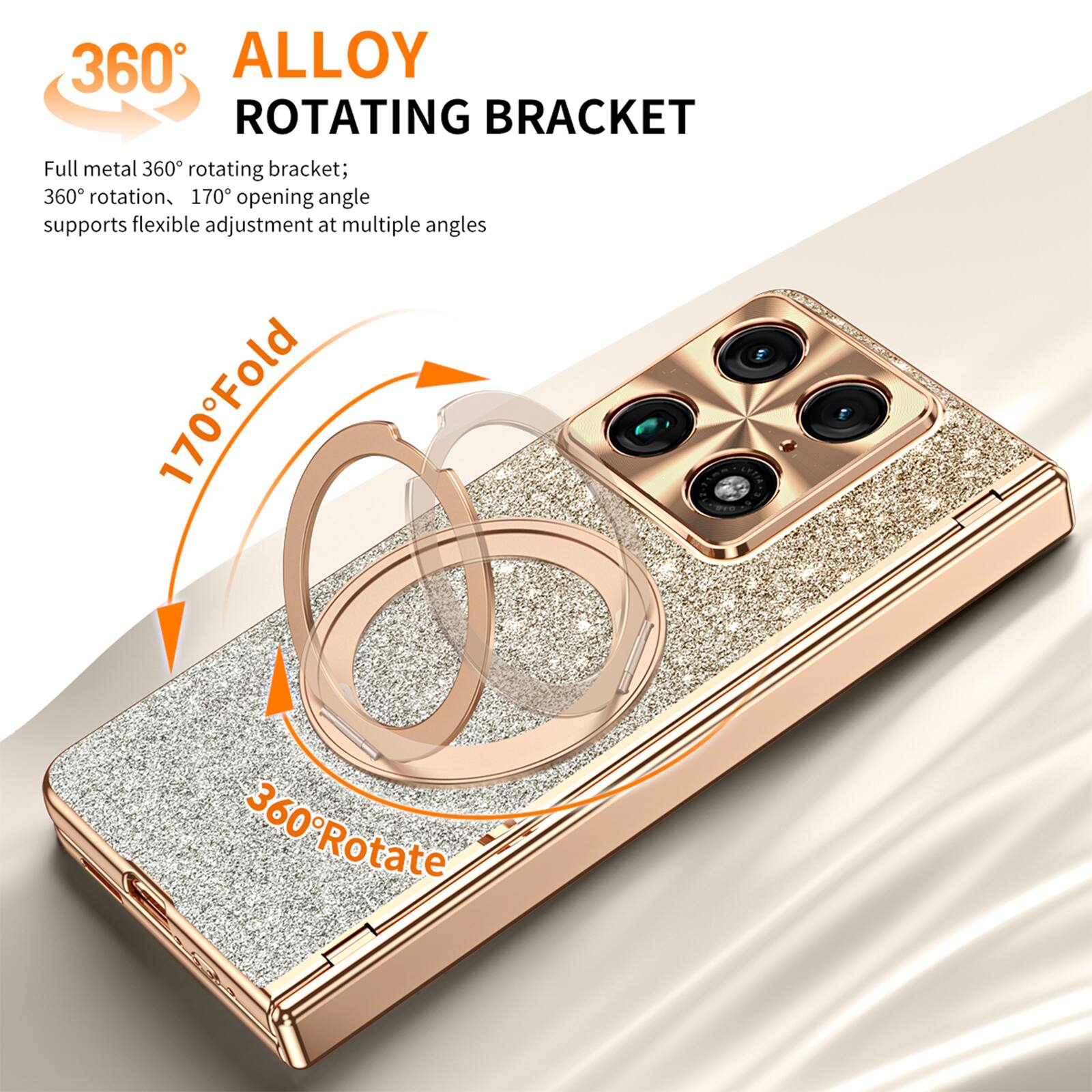 360 ALLOY ROTATING BRACKET

Full metal 360° rotating bracket; 360° rotation, 170° opening angle supports flexible adjustment at multiple angles

170° Fold 360° Rotate