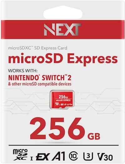 NEXT Express 256GB microSD PCIe 3.1 NVMe UHS I Memory Card works NEXT Express 256GB microSD PCIe 3.1 NVMe UHS I Memory Card works
