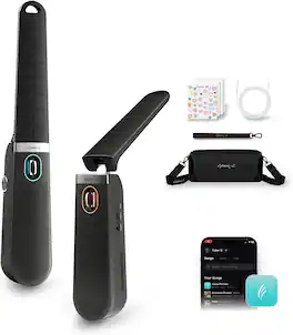 Enya CYBER-G Pocket Guitar,Built-in Speaker & Drum, Portable Stringless Smart Guitar for Beginners, Adults & Travel - Black