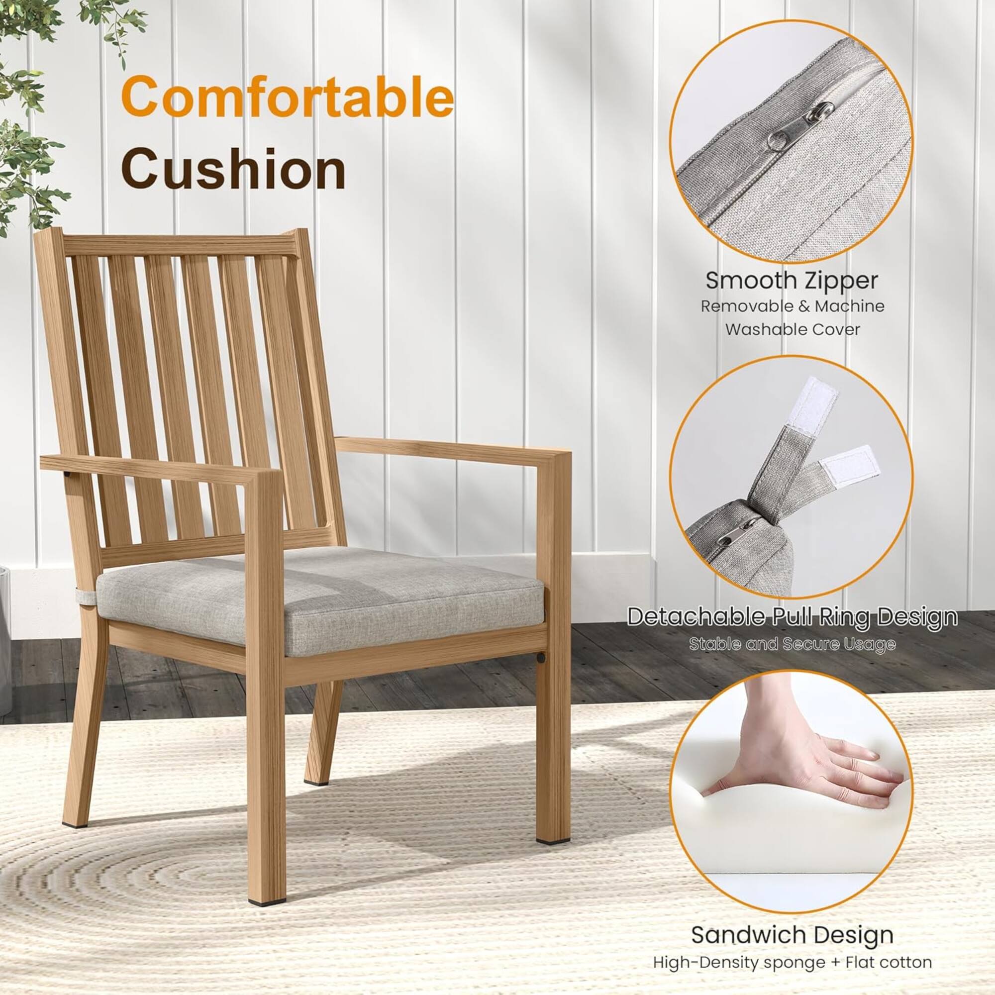 Comfortable Cushion

Smooth Zipper
Removable & Machine Washable Cover

Detachable Pull Ring Design
Stable and Secure Usage

Sandwich Design
High-Density Sponge + Flat Cotton