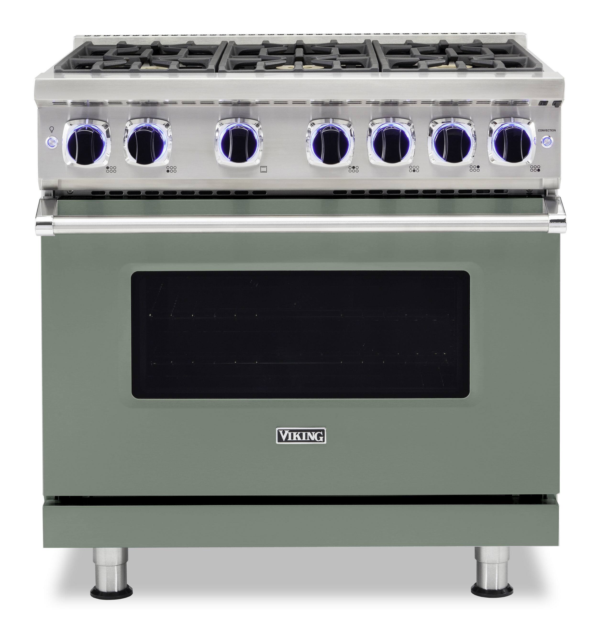 Viking - VGR Freestanding 7 Series Gas 36" Range - Eucalyptus
