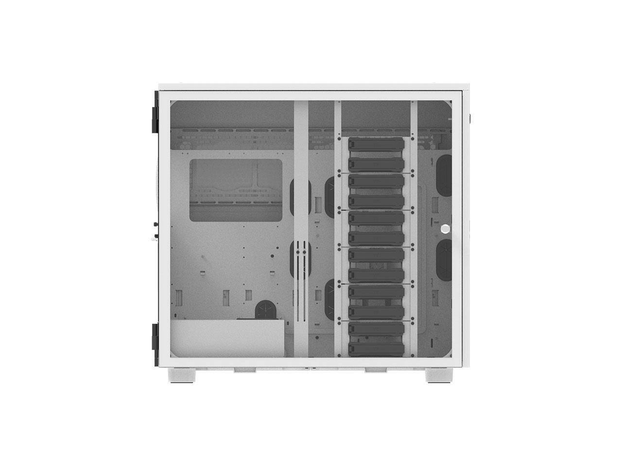 Alt View 2. Thermaltake - Thermaltake AX700 TG Snow Super Tower Chassis - Super Tower - Snow - Steel, SPCC, Tempered Glass - 20 x Bay - XL-ATX - Black.
