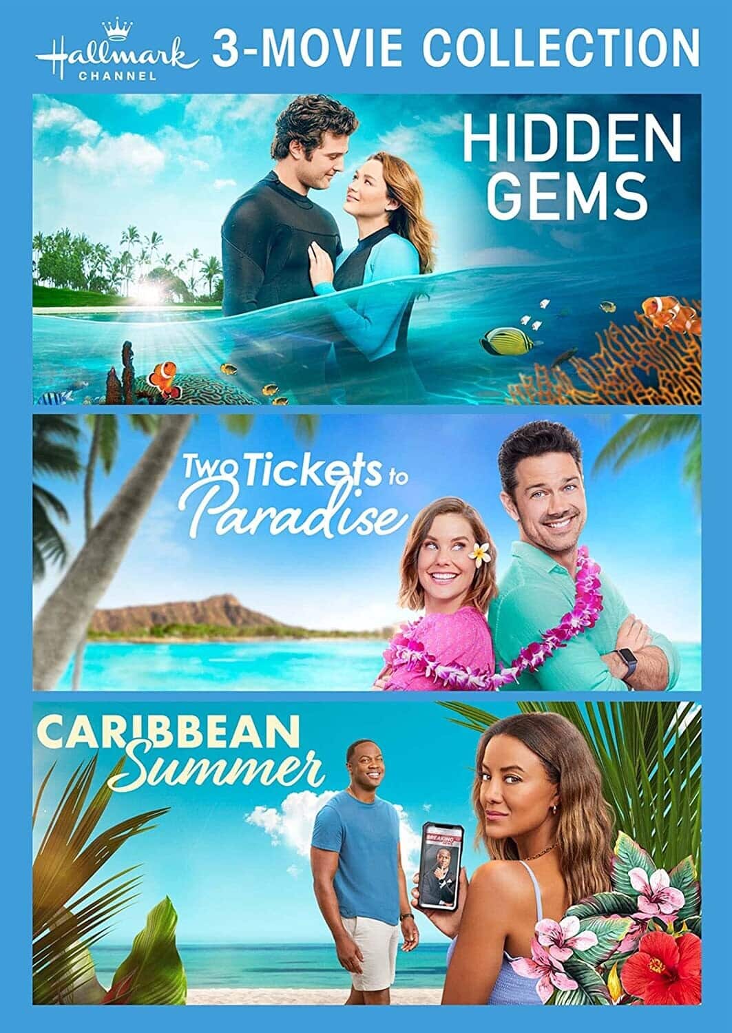 Hidden Gems / Two Tickets to Paradise / Caribbean Summer (Hallmark Channel 3-Movie Collection)  - DVD