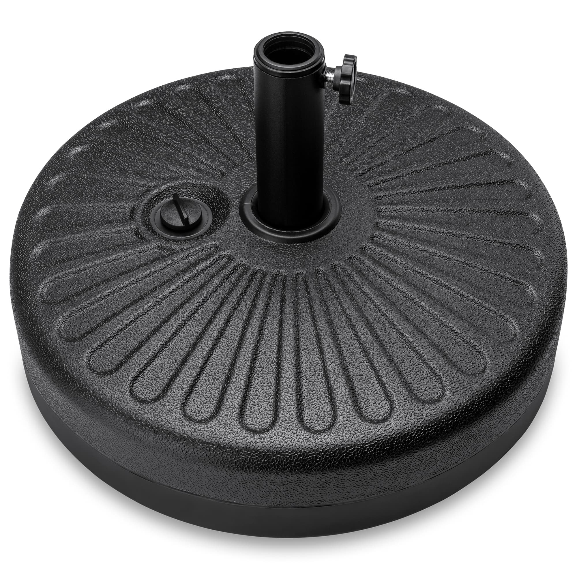 Photos - Parasol Best Choice Products - Fillable Plastic Patio Umbrella Base Stand, Pole Holder w/ Adjustment Knob, Sunburst Pattern - Black 