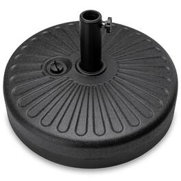 Best Choice Products - Fillable Plastic Patio Umbrella Base Stand, Pole Holder w/ Adjustment Knob, Sunburst Pattern - Black - Sunburst