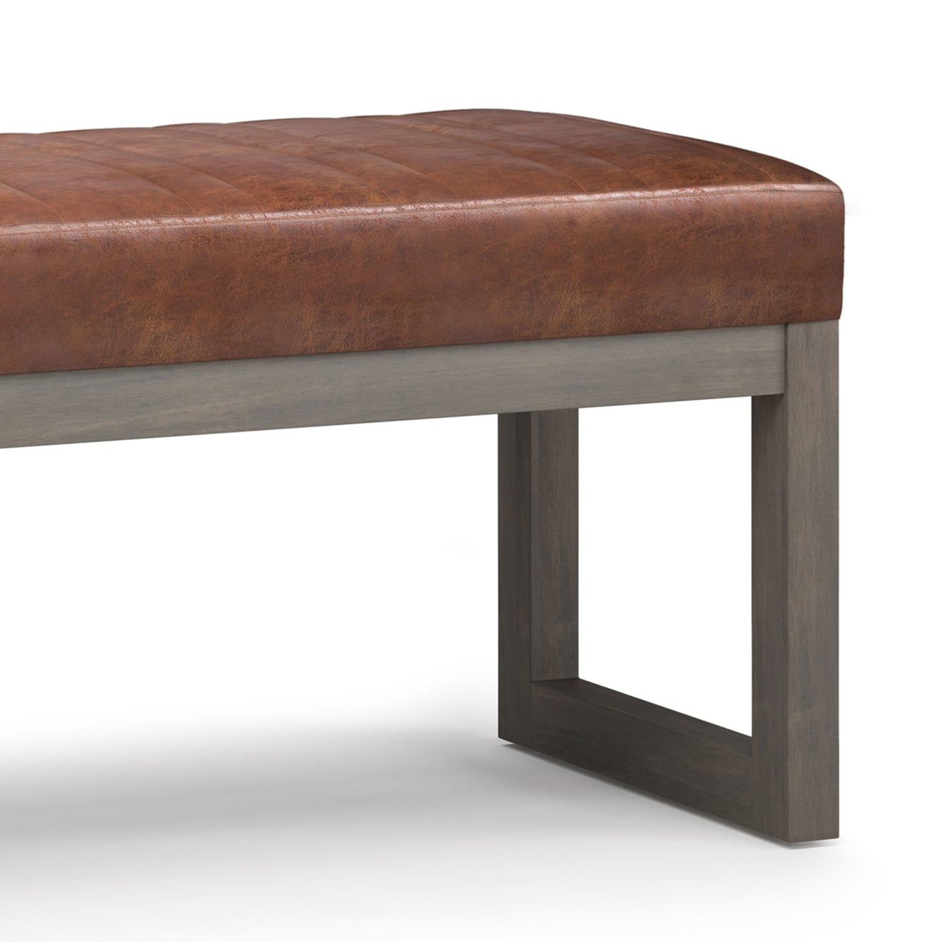 Alt View Zoom 13. Simpli Home - Casey Ottoman Bench - Distressed Saddle Brown.
