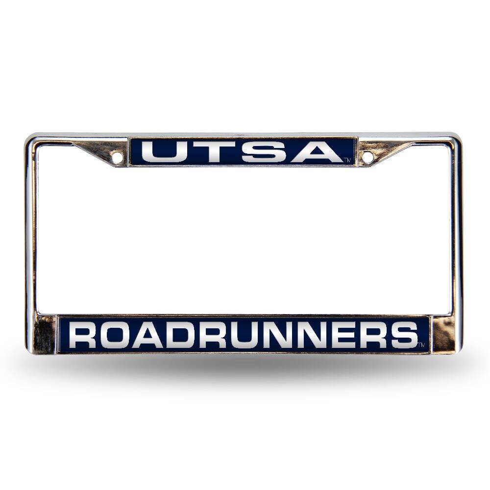 Texas San Antonio Roadrunners Chrome Metal Laser Cut License Plate Frame
