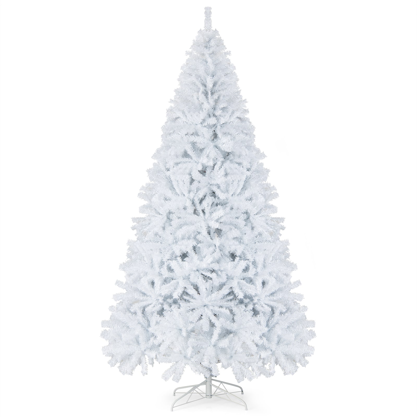 Gymax - 9ft Christmas Tree Classic Pine Tree PVC Material Thicken Tips - White