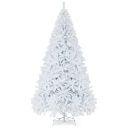 Gymax - 9ft Christmas Tree Classic Pine Tree PVC Material Thicken Tips - White