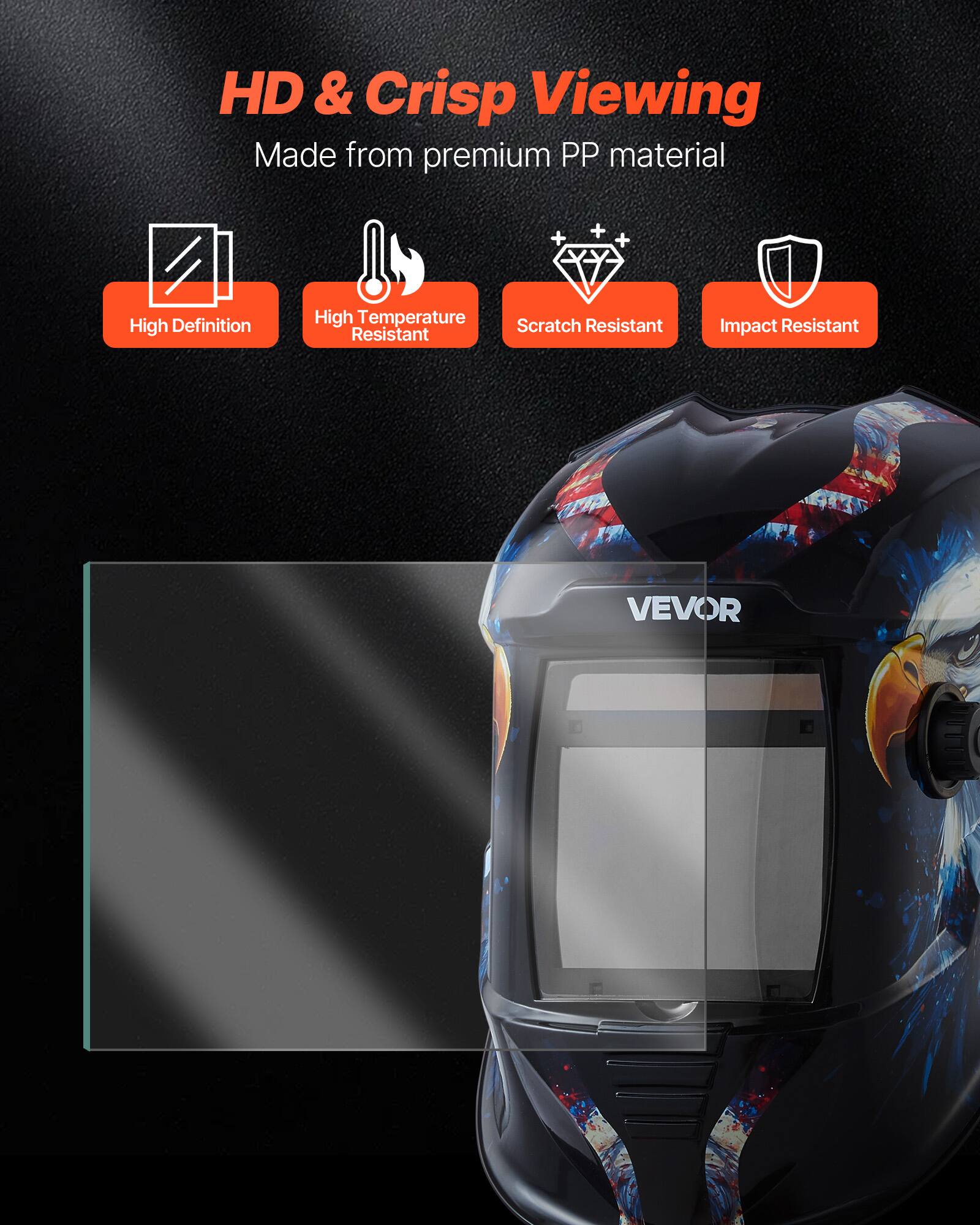 HD & Crisp Viewing  
Made from premium PP material  

- High Definition  
- High Temperature Resistant  
- Scratch Resistant  
- Impact Resistant  

VEVOR