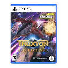 PS5 - DLC SHIP + MUSIC PACKS INCLUDED
TRUXTON EXTREME
TEEN T ESRB
TATSUJIN
CLEAR RIVER