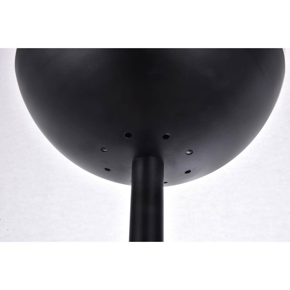 Angle. Living District - Eclipse 1 Light Black Floor Lamp With Clear Glass - Black And Clear.