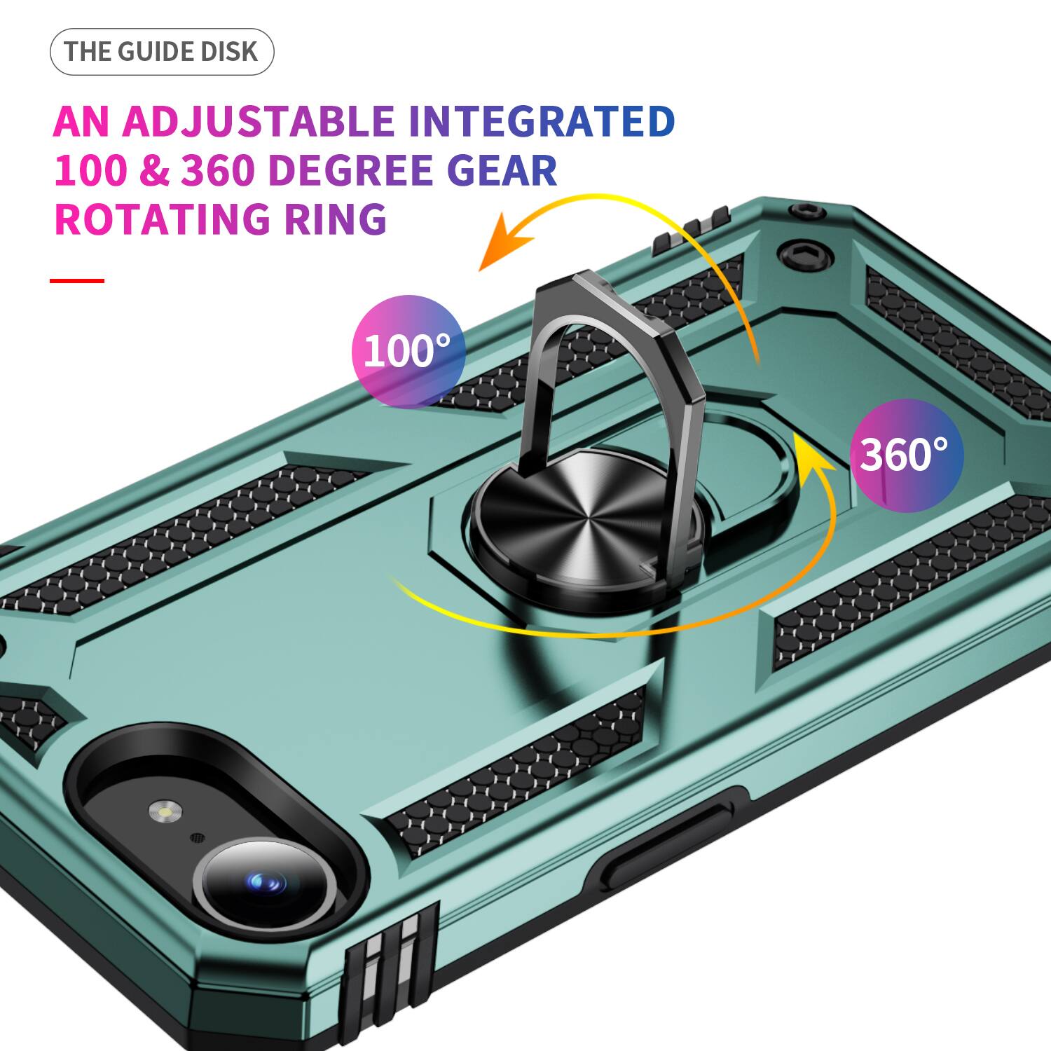 Dteck Ring Kickstand Holder Case For iPhone 17E, Magnetic Car Mount ...