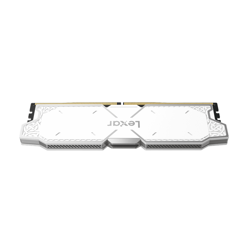 Back. Lexar - THOR OC DDR5 32GB (2 x 16GB) 6000MHz CL36 Desktop Memory Kit, White - Silver.