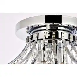 Elegant Lighting - Toureg 6 light Flush Mount Clear Royal Cut Crystal - Chrome