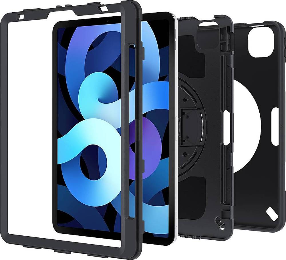 Alt View 16. SaharaCase - Raider Series Heavy-Duty Hand Strap Case for Apple iPad Air 10.9" (4th/5th Gen) and iPad Air 11" (M2 2024 and M3 2025) - Black.